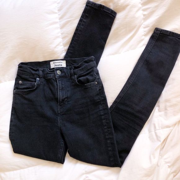 Reformation jeans high rise black - Picture 5 of 10